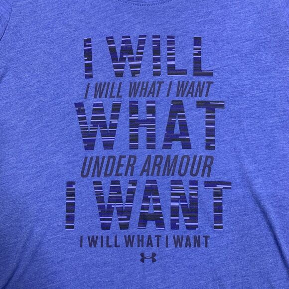 Under Armour Womens T Shirt Top Athletic Loose Fit HeatGear Blue Medium - Picture 8 of 8